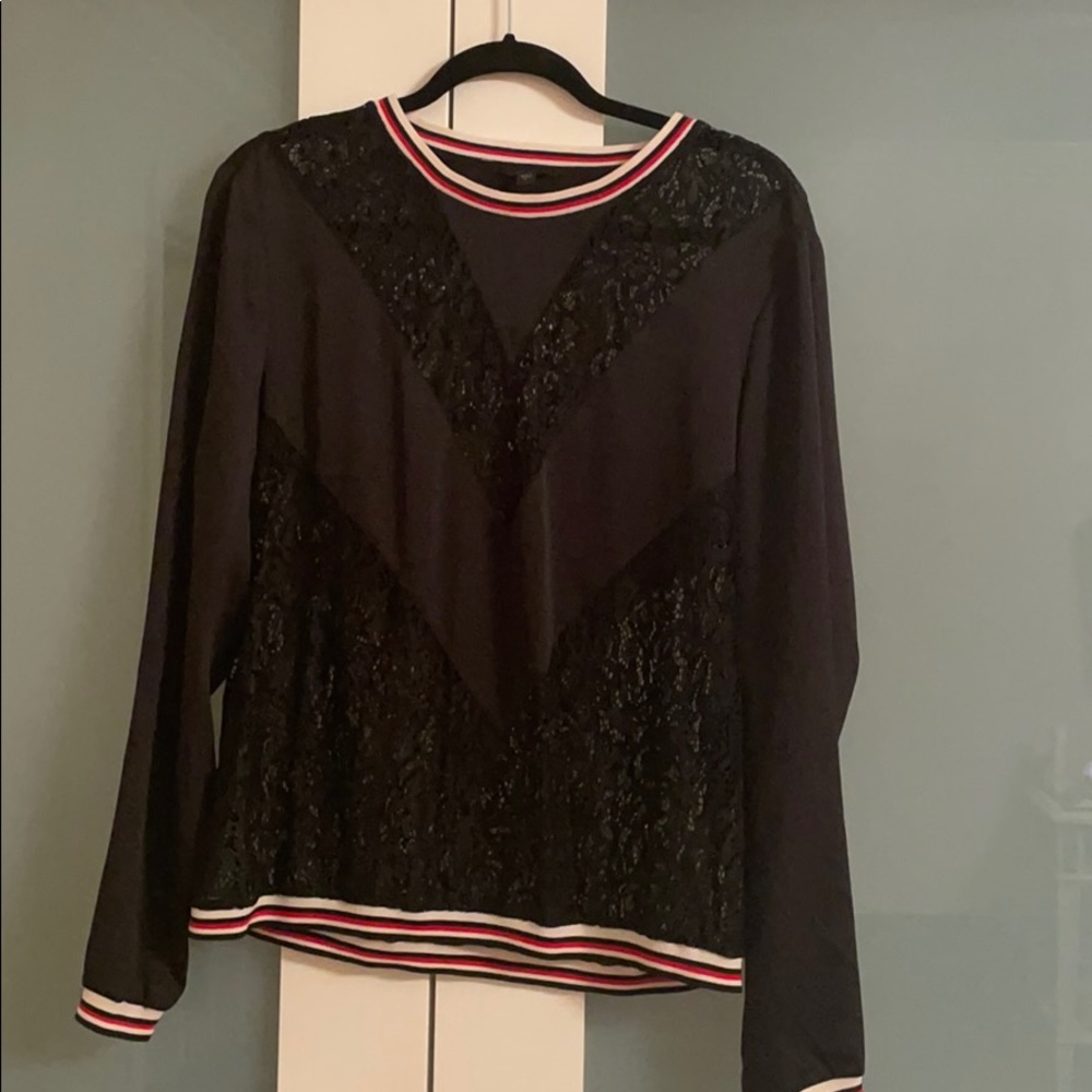 Guess lace detail blouse
